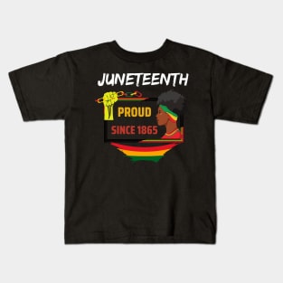 Juneteenth Proud since 1865 black pride Kids T-Shirt